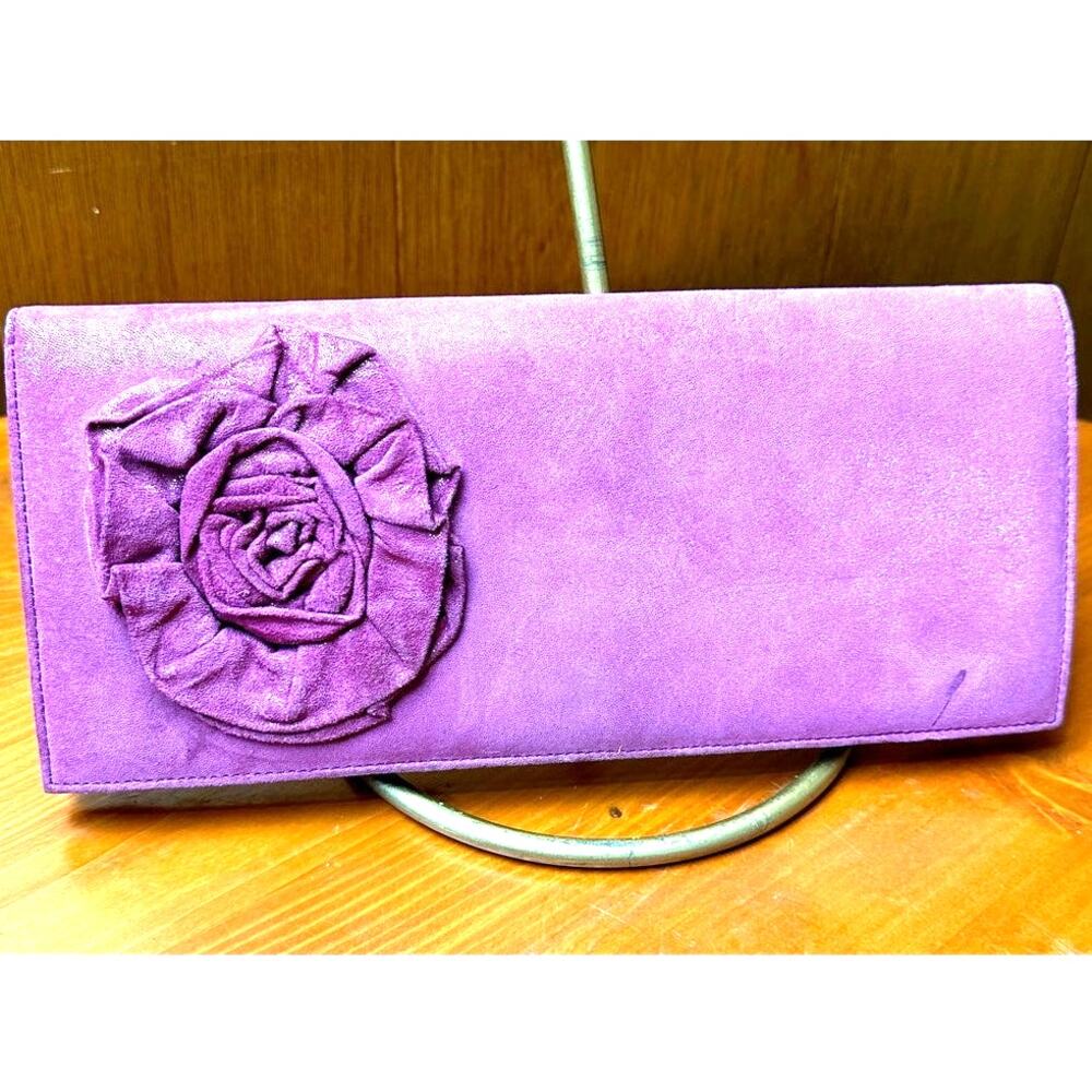 Betsy Johnson Pink (with a touch of sparkle) Suede Clutch